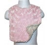 Mocha Minky Dot/Baby Pink Swirl Bib